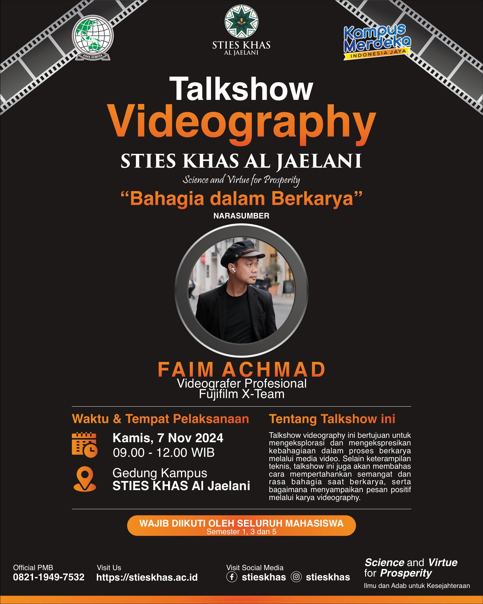 TALKSHOW VIDEOGRAPHY BERSAMA FAIM ACHMAD